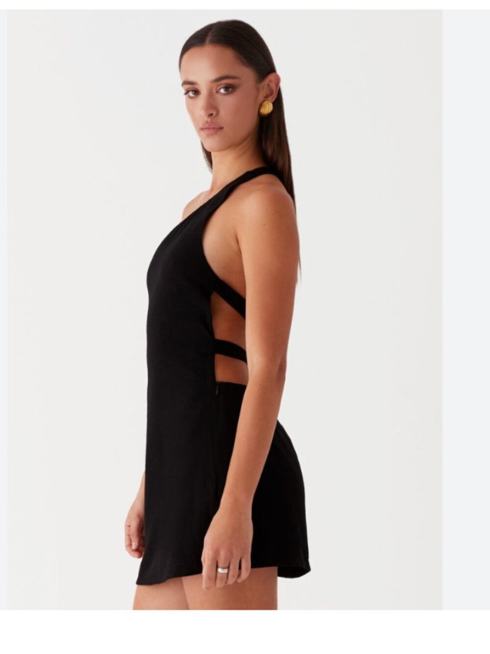 NWT Peppermayo black cotton emilee mini dress sz14